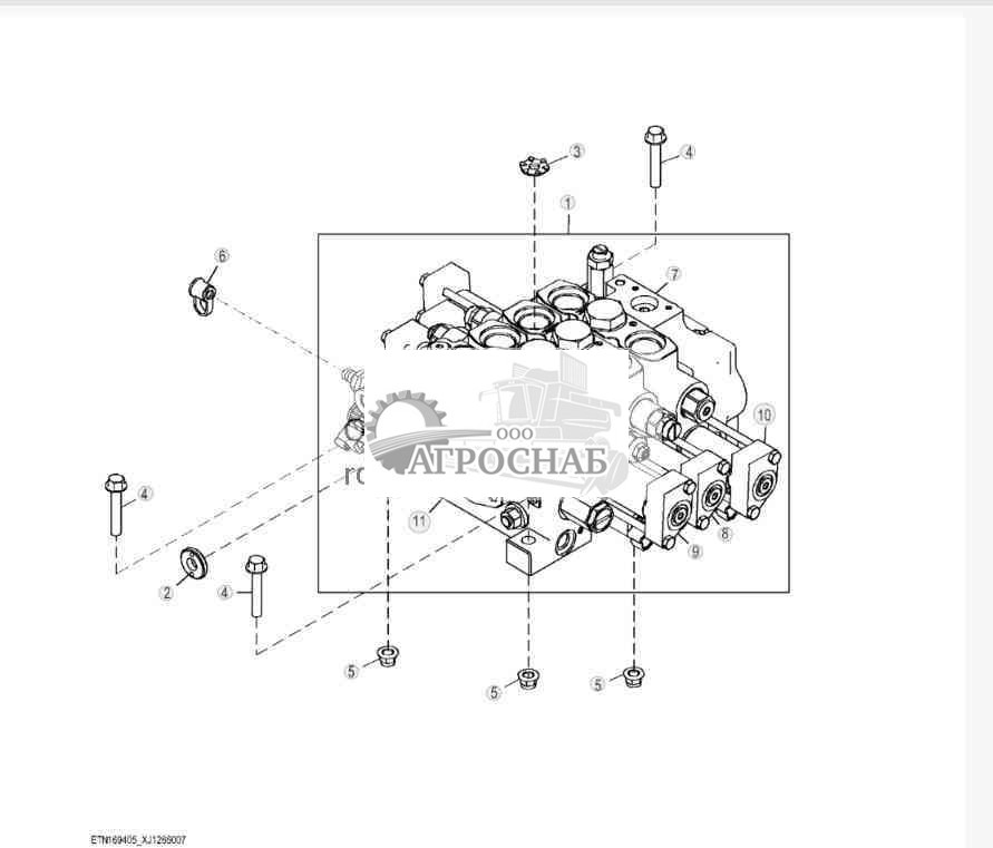 Three Spool Loader Control Valve, Z-Bar 